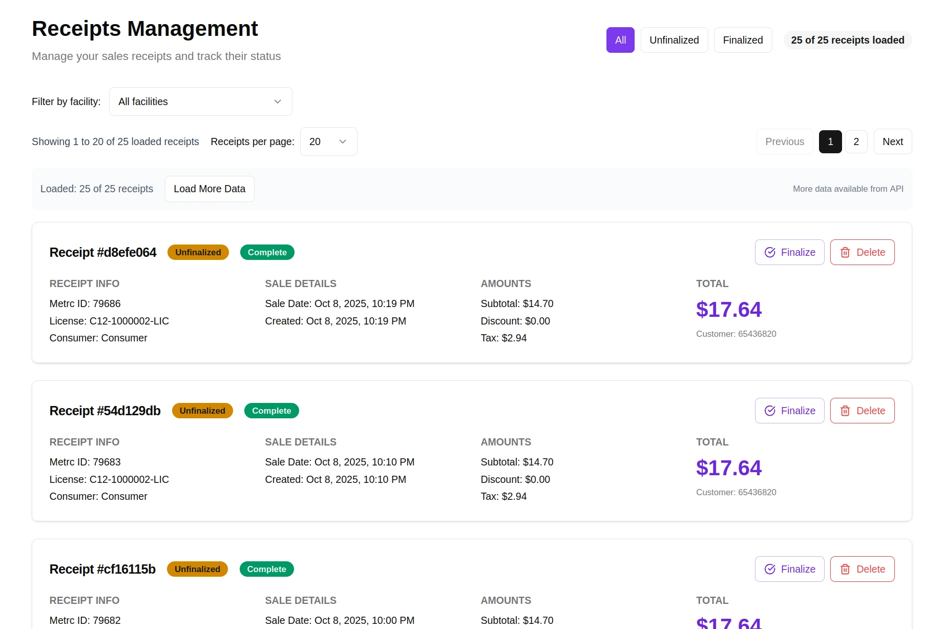 Lavndr Receipt System and Analytics